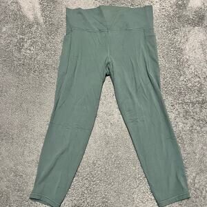 Athleta Leggings Womens XL Green Salutation Stash Cinch 7/8 Pants